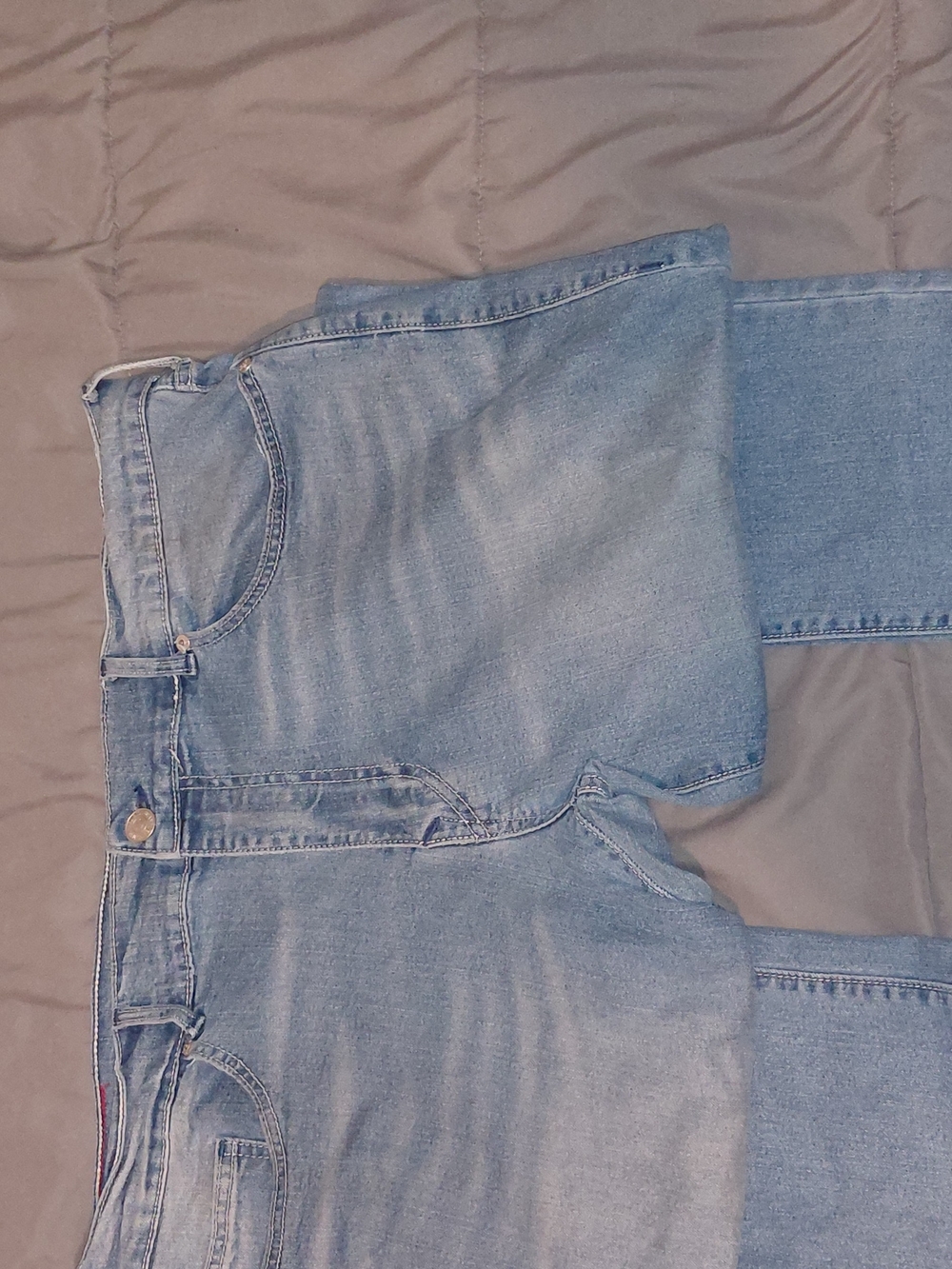 True Religion Light Blue High-Rise Straight Jeans